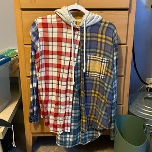 American eagle cozy cabin flannel hoodie